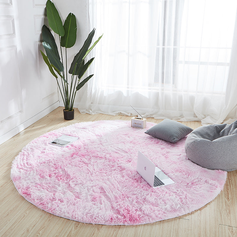 Comfort Bedroom Rug Multi Colored Tie Dye Print Carpet Fluffy Anti-Slip Backing Area Rug Pink Clearhalo 'Area Rug' 'Casual' 'Rugs' Rug' 2208406