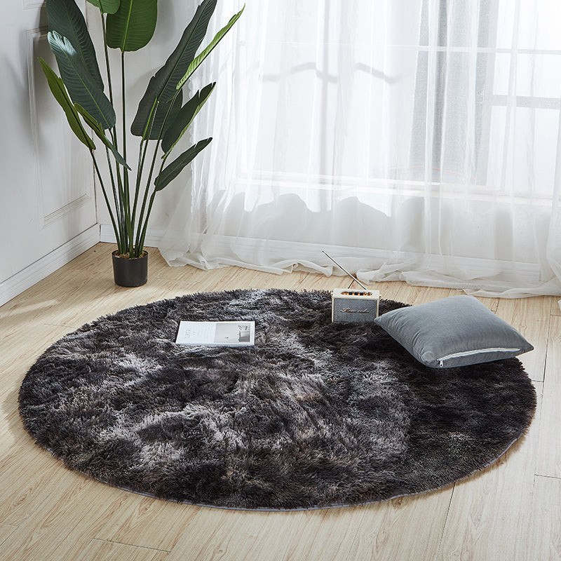 Comfort Bedroom Rug Multi Colored Tie Dye Print Carpet Fluffy Anti-Slip Backing Area Rug Black-Gray Clearhalo 'Area Rug' 'Casual' 'Rugs' Rug' 2208419