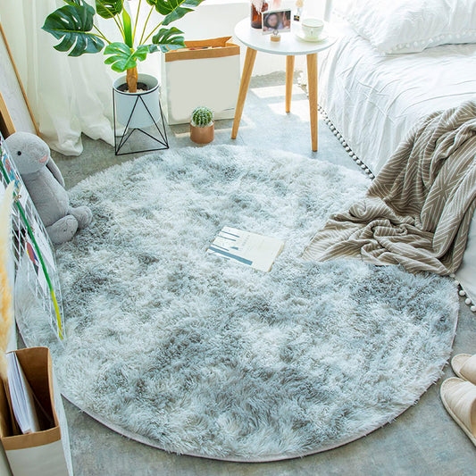 Multi-Color Tie Dye Pattern Rug Faux Fur Relaxing Area Carpet Pet Friendly Non-Slip Rug for Bedroom Gray-White Clearhalo 'Area Rug' 'Casual' 'Rugs' Rug' 2208432