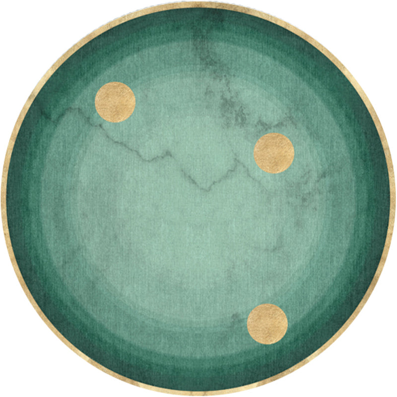 Dark Green Abstract Printed Rug Polyster Trendy Carpet Anti-Slip Pet Friendly Rug for Living Room Blackish Green Design 7 Clearhalo 'Area Rug' 'Rug' 2209012