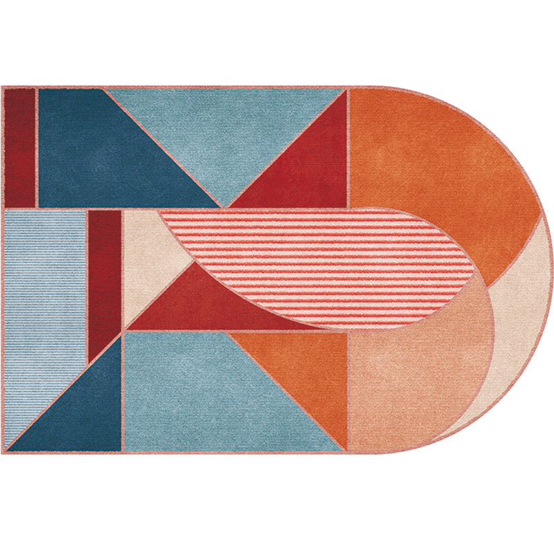 Simple Luxe Rug Multi Colored Geometric Patterned Area Rug Easy Care Pet Friendly Indoor Rug for Living Room Blue-Orange Clearhalo 'Area Rug' 'Rug' 2213487
