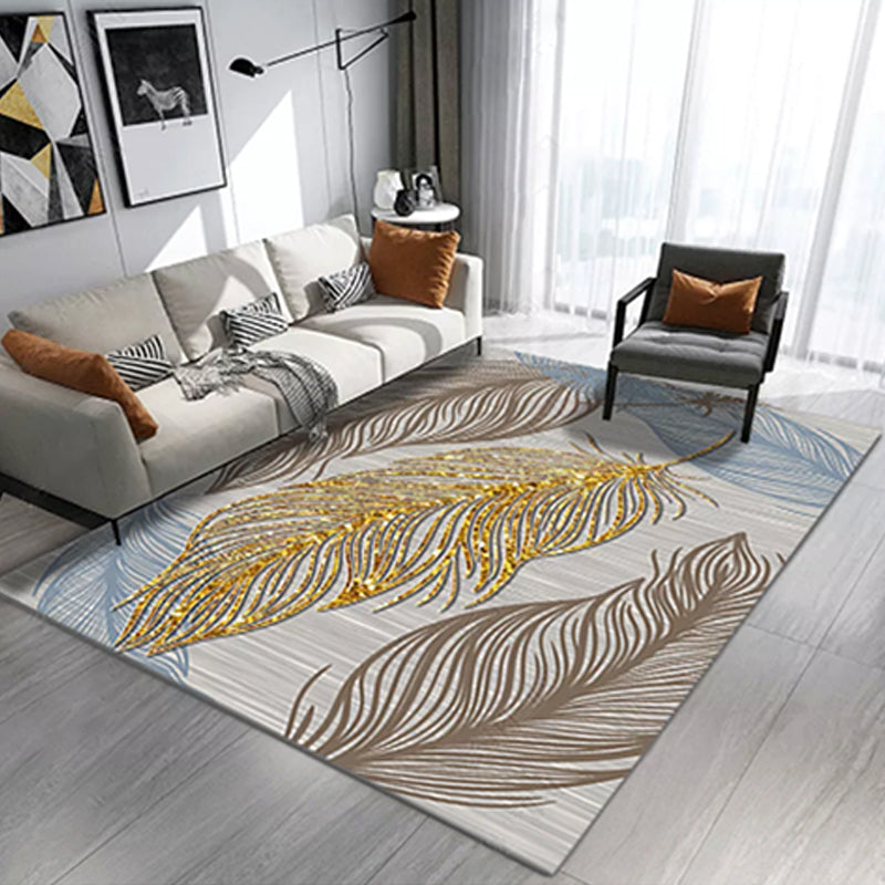 Living Room Rug Western Abstract Pattern Carpet Polypropylene Rug Gold Clearhalo 'Area Rug' 'Rug' 2213696