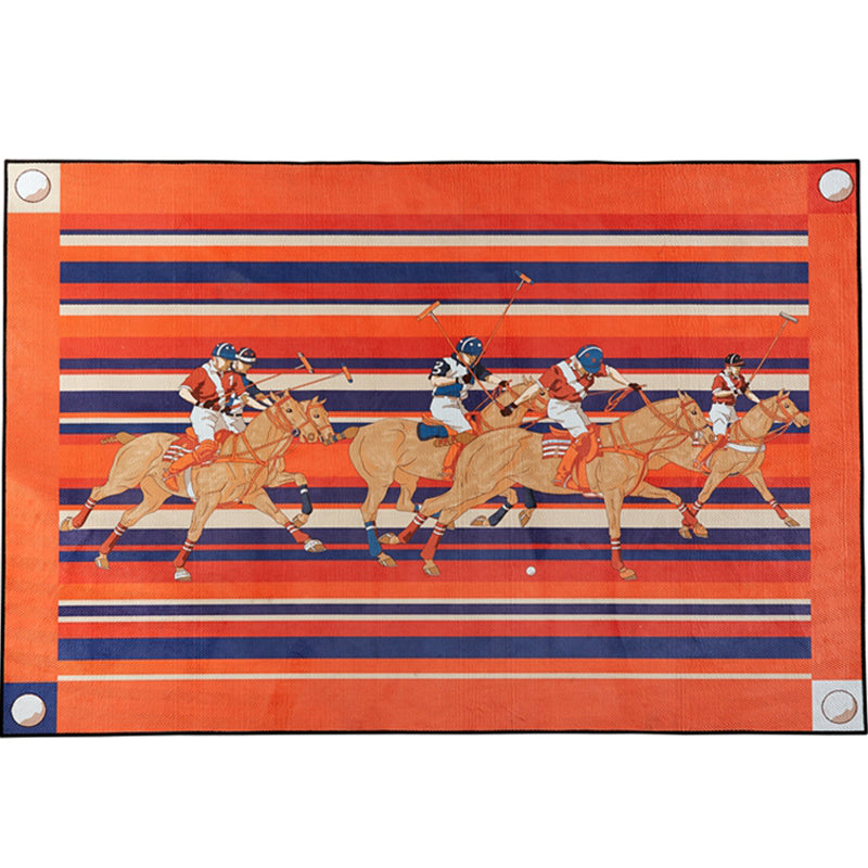 Classic Animal Patterned Rug Multi Color Polyster Indoor Rug Anti-Slip Backing Washable Area Carpet for Bedroom Orange Red Clearhalo 'Area Rug' 'Rug' 2213820