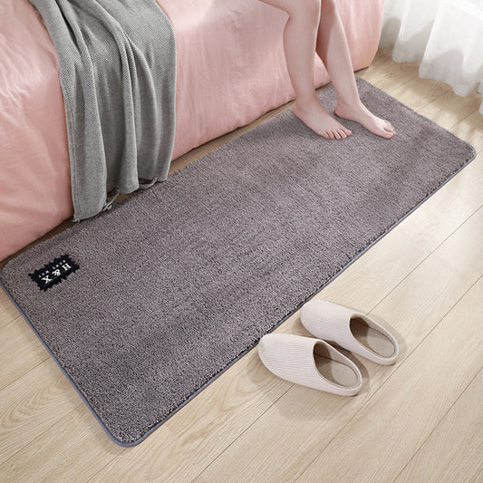 Casual Bedroom Rug Multi-Colored Plain Area Rug Easy Care Washable Anti-Slip Carpet Dark Gray Clearhalo 'Area Rug' 'Casual' 'Rugs' Rug' 2214668