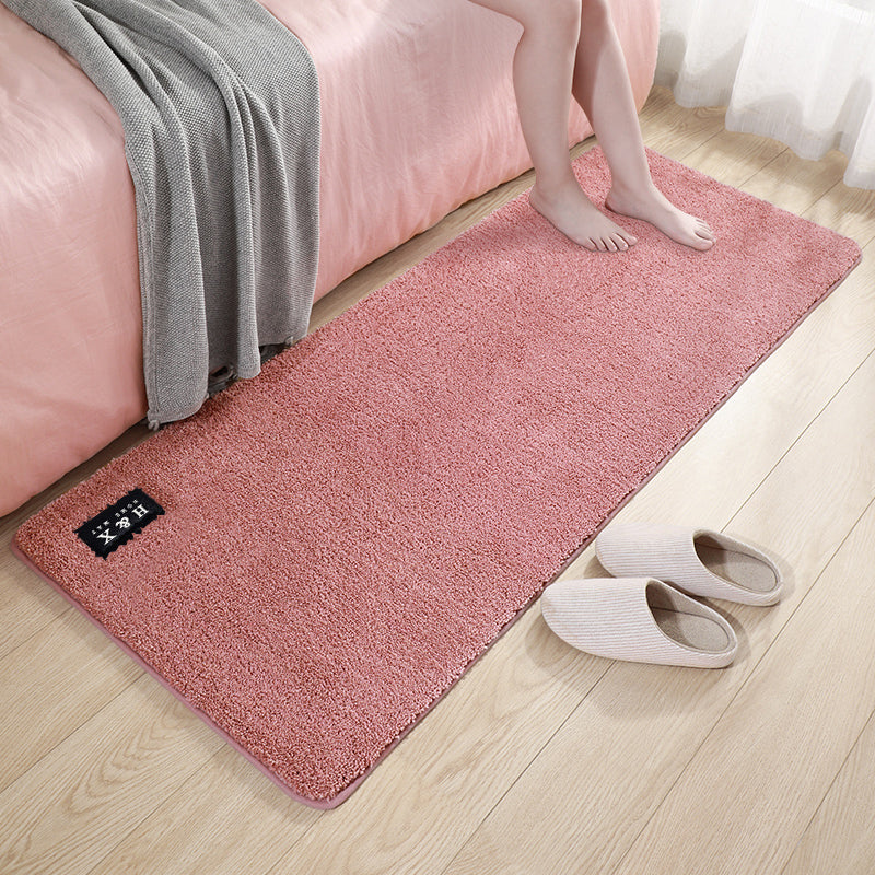 Casual Bedroom Rug Multi-Colored Plain Area Rug Easy Care Washable Anti-Slip Carpet Pink Clearhalo 'Area Rug' 'Casual' 'Rugs' Rug' 2214670