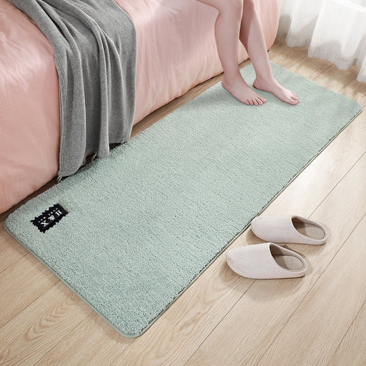 Casual Bedroom Rug Multi-Colored Plain Area Rug Easy Care Washable Anti-Slip Carpet Green Clearhalo 'Area Rug' 'Casual' 'Rugs' Rug' 2214674