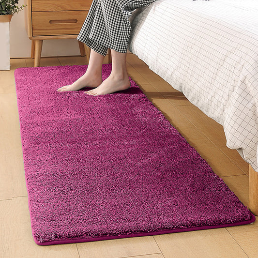 Multi-Colored Bedroom Rug Classic Solid Color Area Carpet Polyster Non-Slip Stain-Resistant Indoor Rug Purple Clearhalo 'Area Rug' 'Casual' 'Rugs' Rug' 2214688