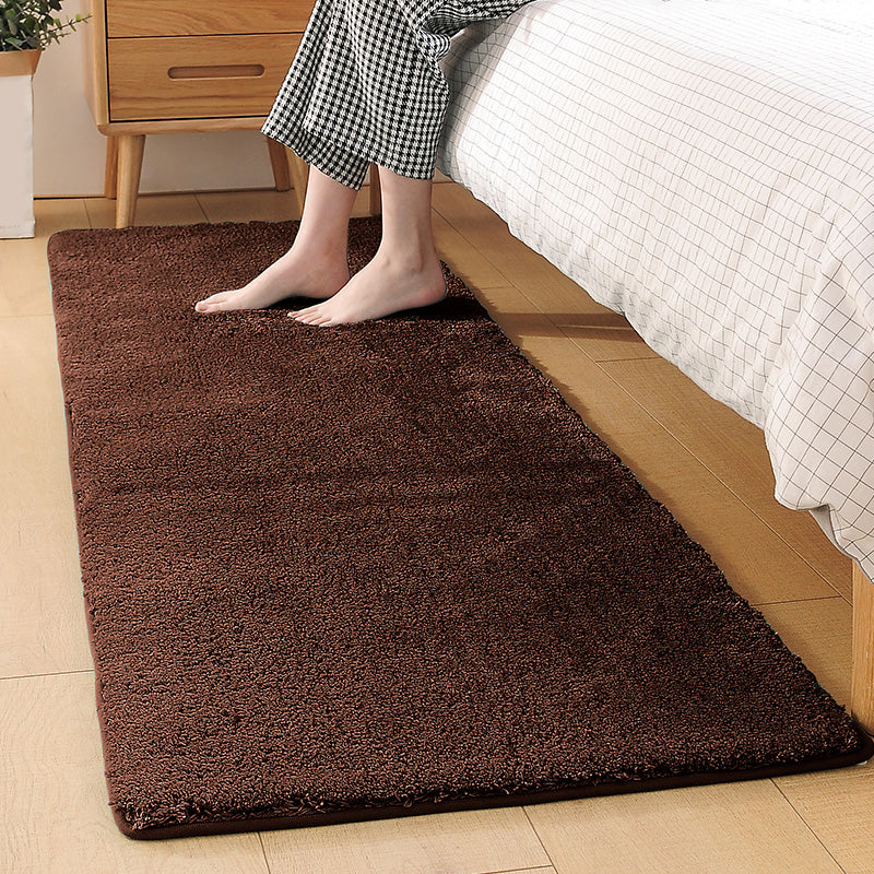 Multi-Colored Bedroom Rug Classic Solid Color Area Carpet Polyster Non-Slip Stain-Resistant Indoor Rug Coffee Clearhalo 'Area Rug' 'Casual' 'Rugs' Rug' 2214692
