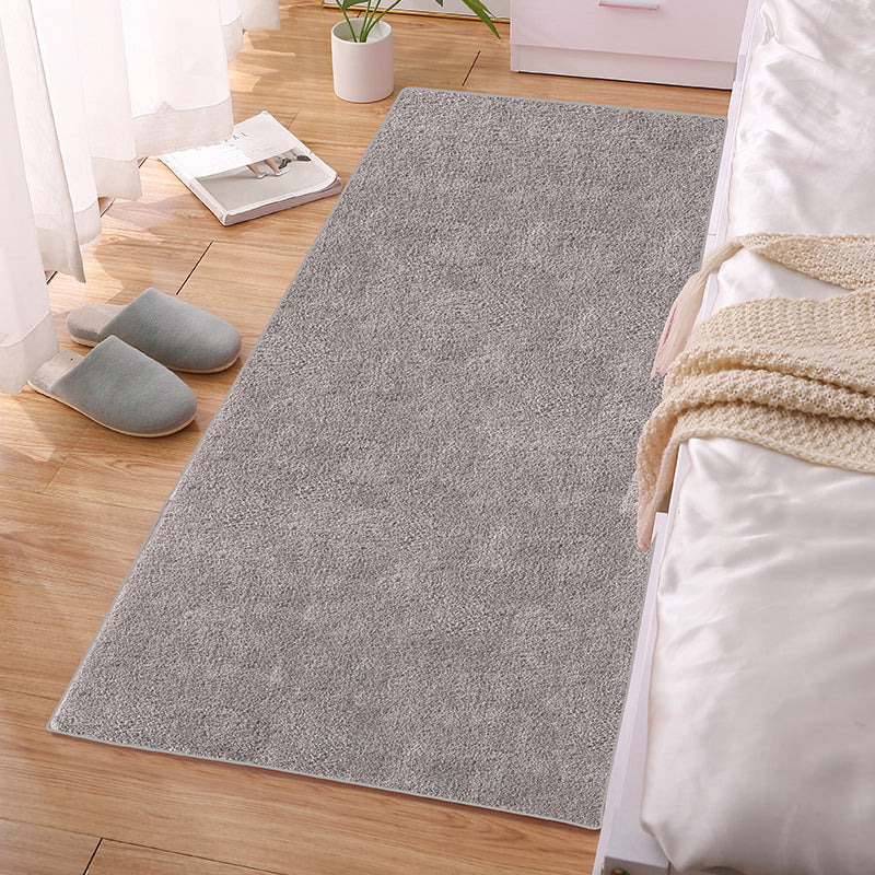 Minimalist Plain Rug Multi Color Polypropylene Area Rug Anti-Slip Machine Washable Carpet for Home Decoration Grey Clearhalo 'Area Rug' 'Casual' 'Rugs' Rug' 2214708