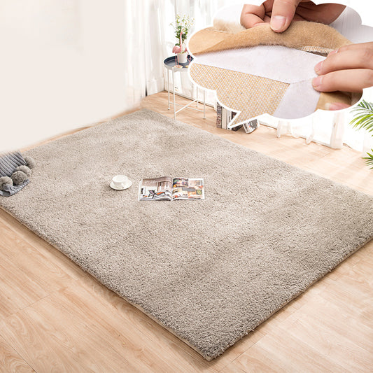 Relaxing Room Rug Multi Colored Solid Indoor Rug Synthetics Pet Friendly Non-Slip Backing Washable Carpet Grey Clearhalo 'Area Rug' 'Casual' 'Rugs' Rug' 2214734