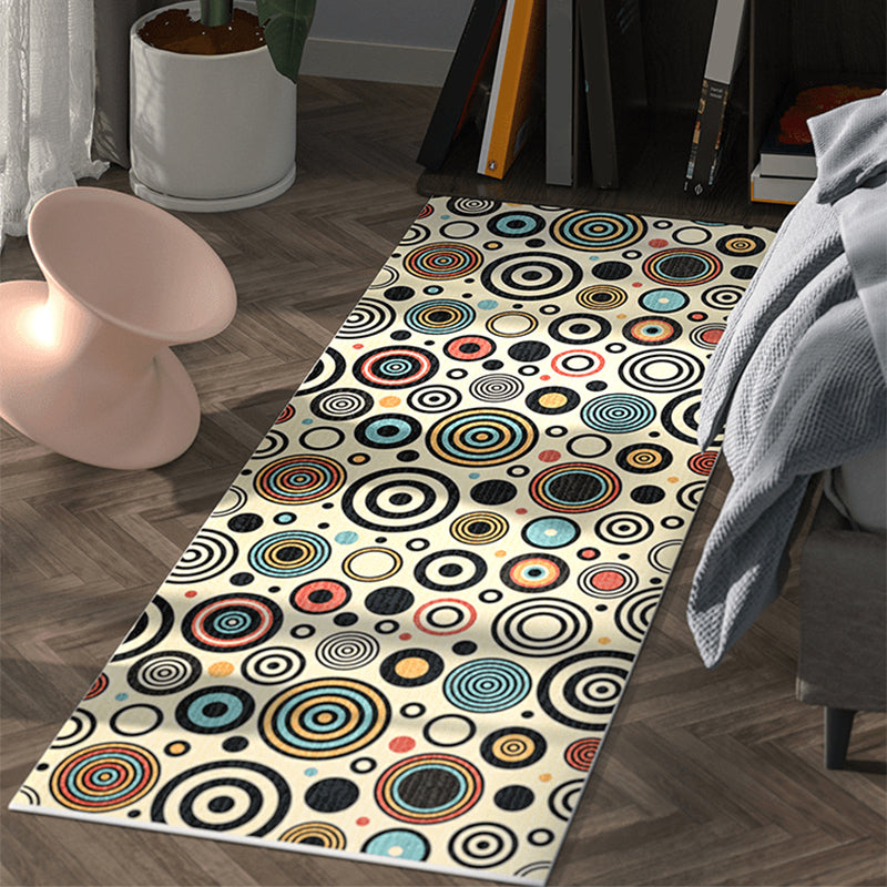 Southwestern Decoration Rug Multi Colored Polka Dot Print Indoor Rug Polypropylene Anti-Slip Washable Rug Beige Clearhalo 'Area Rug' 'Rug' 2214798