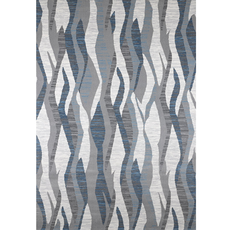 Multi-Color Abstract Rug Polyster Industrial Indoor Rug Anti-Slip Pet Friendly Area Carpet for Decoration Dark Blue-Gray Clearhalo 'Area Rug' 'Rug' 2215237