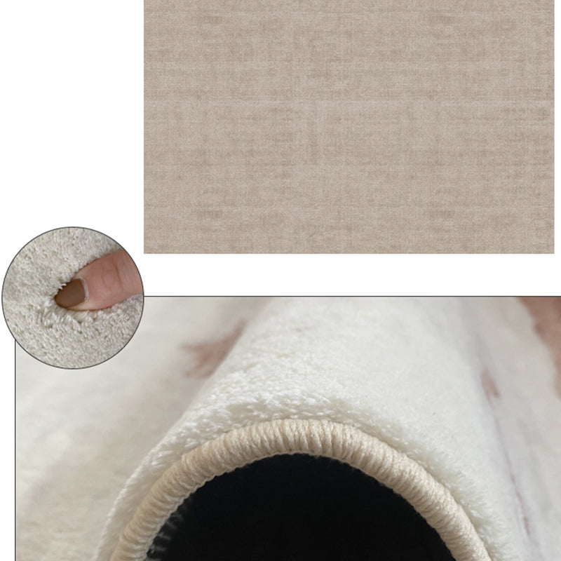 Luxe Home Decoration Rug Multi Color Solid Color Carpet Cotton Blend Non-Slip Backing Washable Rug Brown Clearhalo 'Area Rug' 'Rug' 2215603