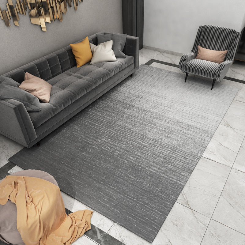 Minimalist Transitional Rug Multi Color Cotton Blend Carpet Anti-Slip Backing Machine Washable Area Rug for Parlor Light Gray Clearhalo 'Area Rug' 'Rug' 2215610