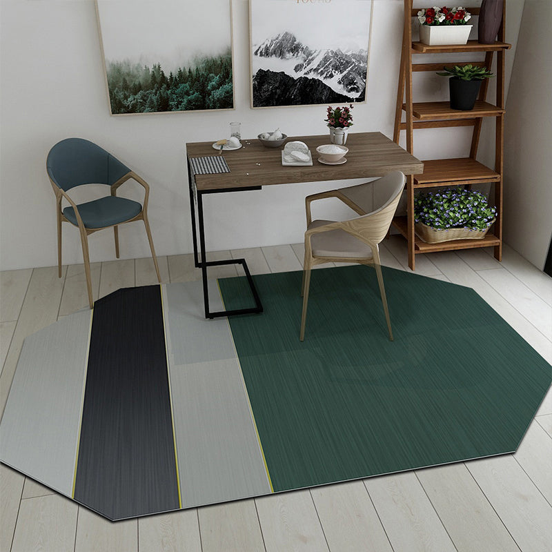 Irregular Shape Geo Rug Multi Color Funky Area Rug Polyster Easy Care Washable Indoor Rug for Home Decor Turquoise Clearhalo 'Area Rug' 'Rug' 2215644