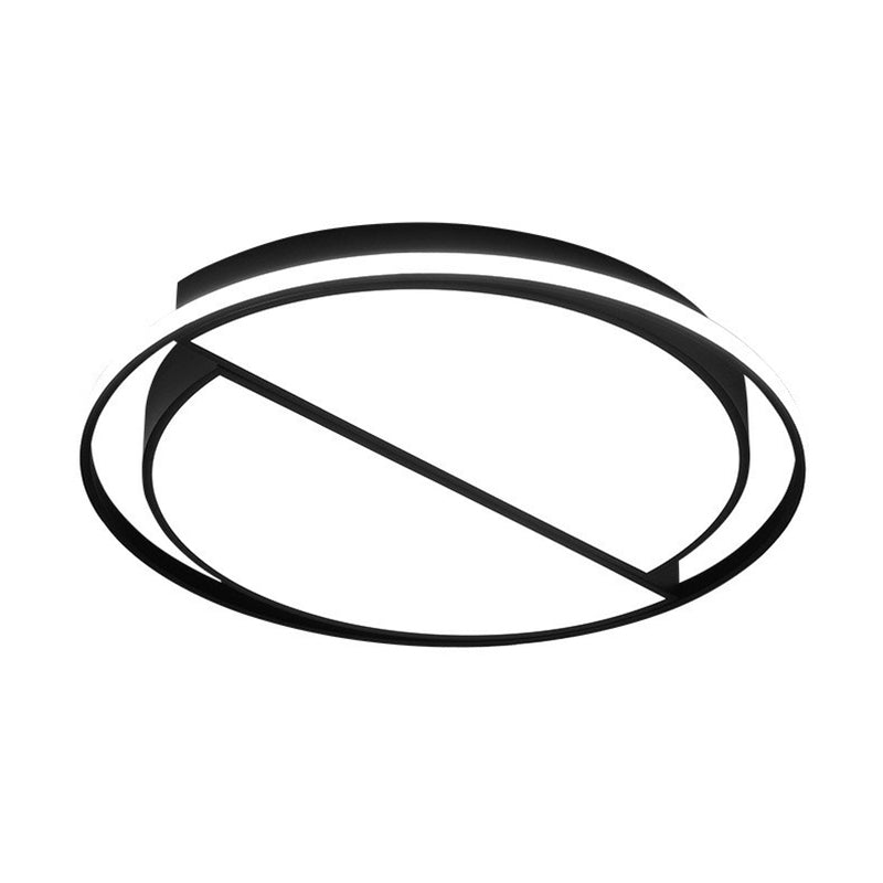 Black Splicing Round LED Flush Mount Modern Metal Flushmount Ceiling Light for Study Room Clearhalo 'Ceiling Lights' 'Close To Ceiling Lights' 'Close to ceiling' 'Flush mount' Lighting' 2217464
