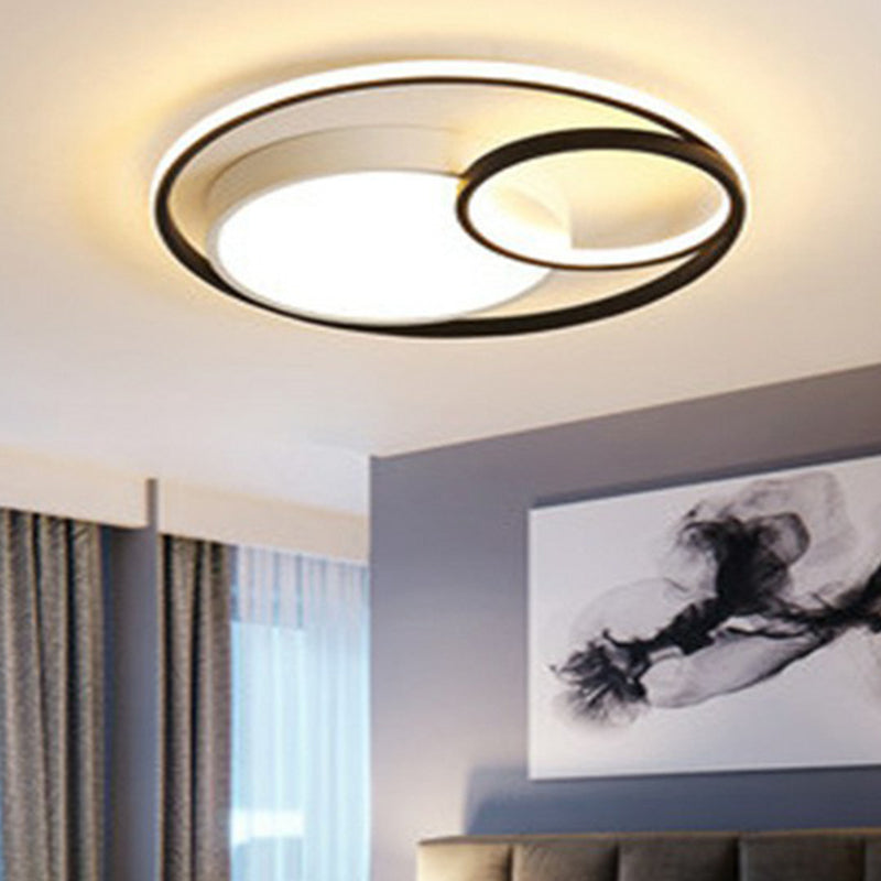 Modern Style Circle Flush Light Acrylic Study Room LED Flush Ceiling Light Fixture Clearhalo 'Ceiling Lights' 'Close To Ceiling Lights' 'Close to ceiling' 'Flush mount' Lighting' 2217509