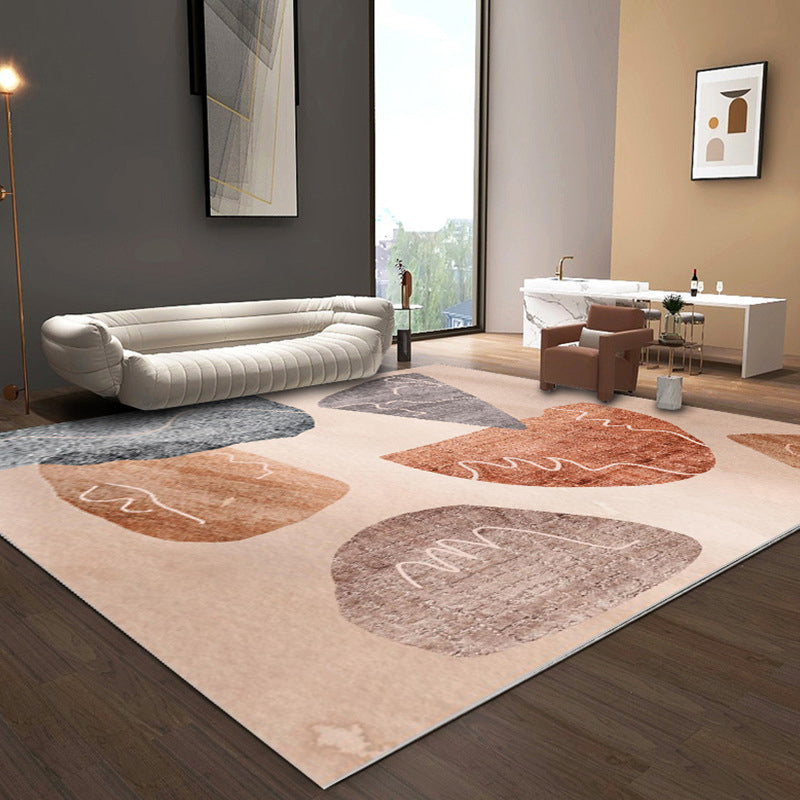 Simple Color Block Rug Multi-Color Polyster Area Carpet Non-Slip Backing Machine Washable Rug for Bedroom Purple Clearhalo 'Area Rug' 'Rug' 2225554