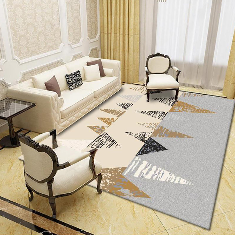 Modern Living Room Rug Multi Colored Geo Print Carpet Polypropylene Anti-Slip Pet Friendly Indoor Rug Clearhalo 'Area Rug' 'Modern' 'Rugs' Rug' 2226030