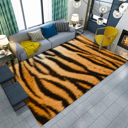 Modern Living Room Rug Multi Color Animal Fur Print Rug Polyster Easy Care Machine Washable Carpet Clearhalo 'Area Rug' 'Casual' 'Rugs' Rug' 2238307