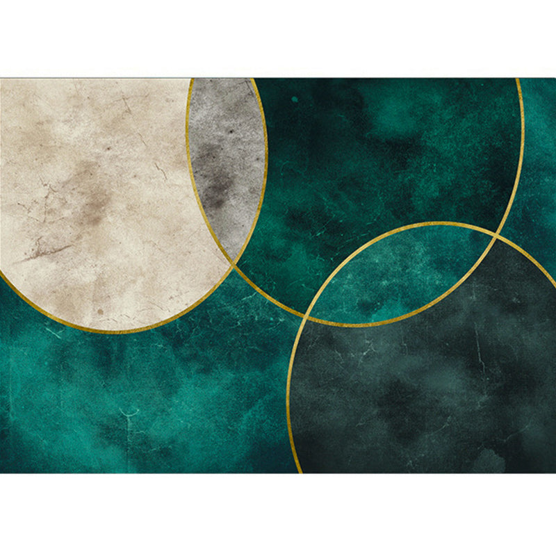 Multi-Color Parlor Rug Modern Geometric Print Area Rug Polypropylene Non-Slip Stain-Resistant Carpet Blackish Green Clearhalo 'Area Rug' 'Rug' 2238572