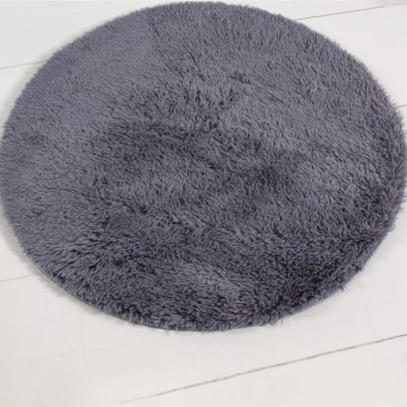 Simple Solid Color Rug Multi-Colored Shag Area Carpet Pet Friendly Machine Washable Indoor Rug for Bedroom Grey Clearhalo 'Area Rug' 'Casual' 'Rugs' Rug' 2238728