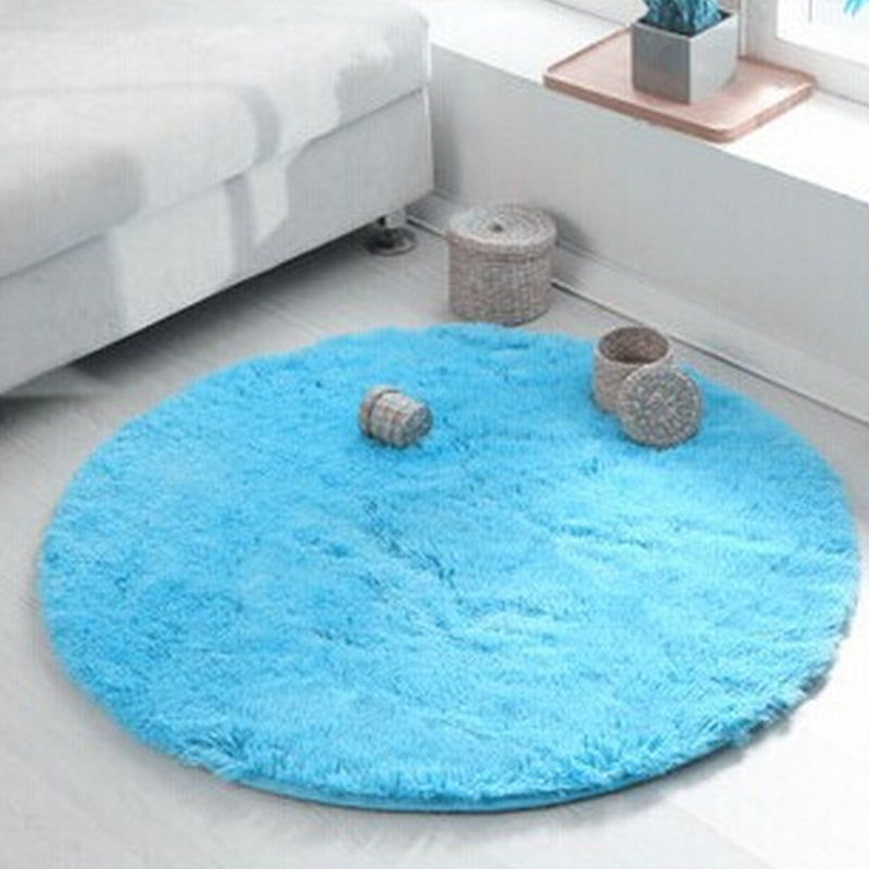 Simple Solid Color Rug Multi-Colored Shag Area Carpet Pet Friendly Machine Washable Indoor Rug for Bedroom Sky Blue Clearhalo 'Area Rug' 'Casual' 'Rugs' Rug' 2238731
