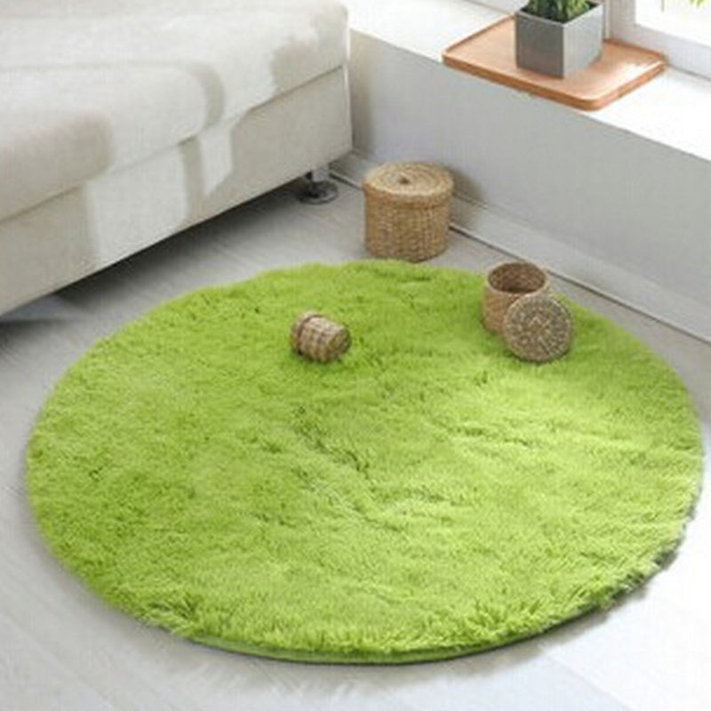 Simple Solid Color Rug Multi-Colored Shag Area Carpet Pet Friendly Machine Washable Indoor Rug for Bedroom Fruit Green Clearhalo 'Area Rug' 'Casual' 'Rugs' Rug' 2238737