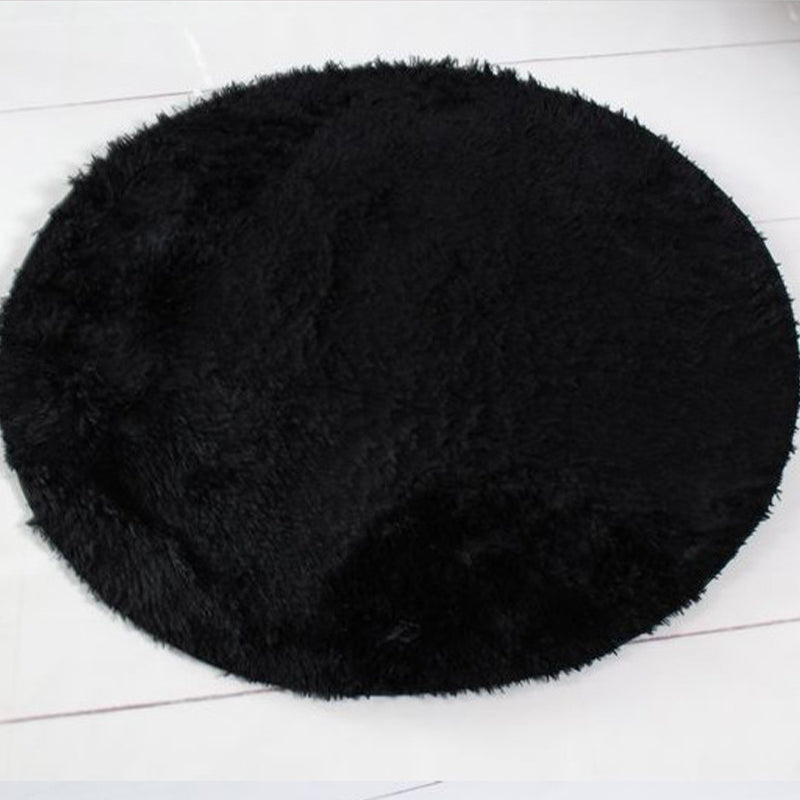 Simple Solid Color Rug Multi-Colored Shag Area Carpet Pet Friendly Machine Washable Indoor Rug for Bedroom Black Clearhalo 'Area Rug' 'Casual' 'Rugs' Rug' 2238742