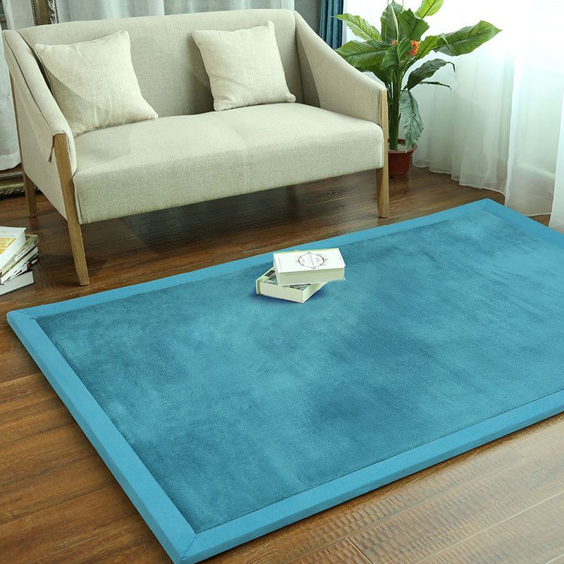 Casual Living Room Rug Multicolor Solid Color Area Carpet Easy Care Stain-Resistant Indoor Rug Blue Clearhalo 'Area Rug' 'Casual' 'Rugs' Rug' 2239309