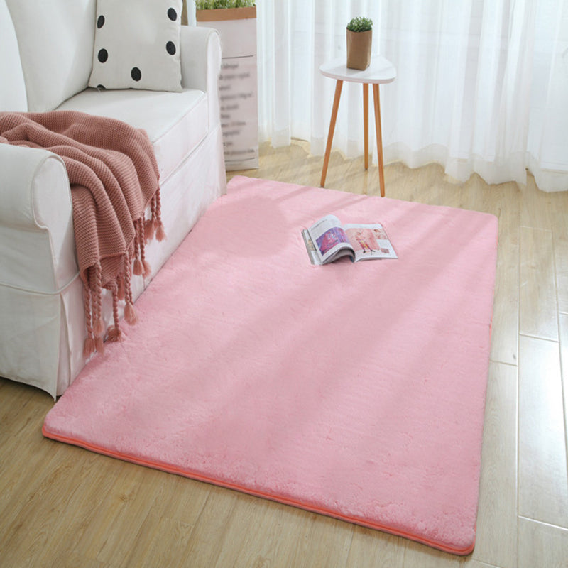 Calming Home Decor Rug Multi Colored Plain Area Carpet Polyster Anti-Slip Backing Stain-Resistant Rug Pink Clearhalo 'Area Rug' 'Casual' 'Rugs' Rug' 2239325