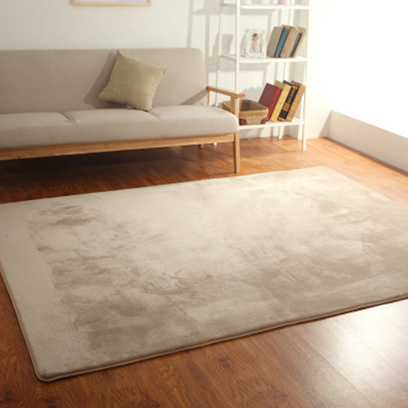 Multi Color Calming Rug Plain Area Carpet Anti-Slip Stain-Resistant Indoor Rug for Bedroom Light Camel Clearhalo 'Area Rug' 'Casual' 'Rugs' Rug' 2239385
