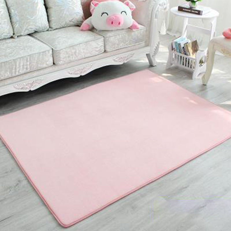 Multi Color Calming Rug Plain Area Carpet Anti-Slip Stain-Resistant Indoor Rug for Bedroom Pink Clearhalo 'Area Rug' 'Casual' 'Rugs' Rug' 2239389
