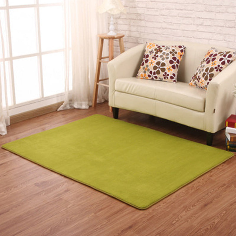 Multi Color Calming Rug Plain Area Carpet Anti-Slip Stain-Resistant Indoor Rug for Bedroom Green Clearhalo 'Area Rug' 'Casual' 'Rugs' Rug' 2239390