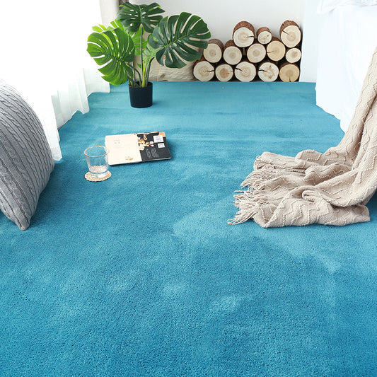 Simple Multi Color Modern Rug Cotton Plain Indoor Rug Easy Care Anti-Slip Backing Carpet for Room Blue Clearhalo 'Area Rug' 'Casual' 'Rugs' Rug' 2239392