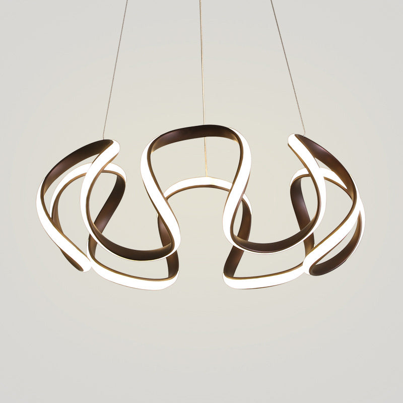 Minimalist Flower Shaped Chandelier Lighting Acrylic Living Room LED Pendant Light Clearhalo 'Ceiling Lights' 'Chandeliers' 'Modern Chandeliers' 'Modern' Lighting' 2241023