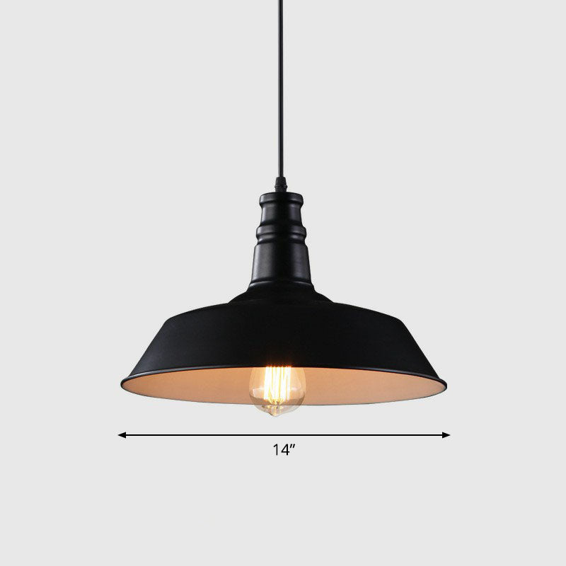 Iron Dome Shade Hanging Light Simplicity 1 Bulb Restaurant Pendant Lighting Fixture Black D Clearhalo 'Art Deco Pendants' 'Black' 'Cast Iron' 'Ceiling Lights' 'Ceramic' 'Crystal' 'Industrial' 'Metal' 'Pendant Lights' 'Rustic Pendants' 'Tiffany' Lighting' 2241565