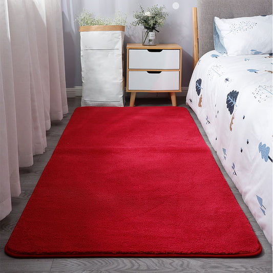 Casual Solid Color Rug Multi-Color Polypropylene Area Rug Non-Slip Stain-Resistant Carpet for Room Burgundy Clearhalo 'Area Rug' 'Casual' 'Rugs' Rug' 2241747