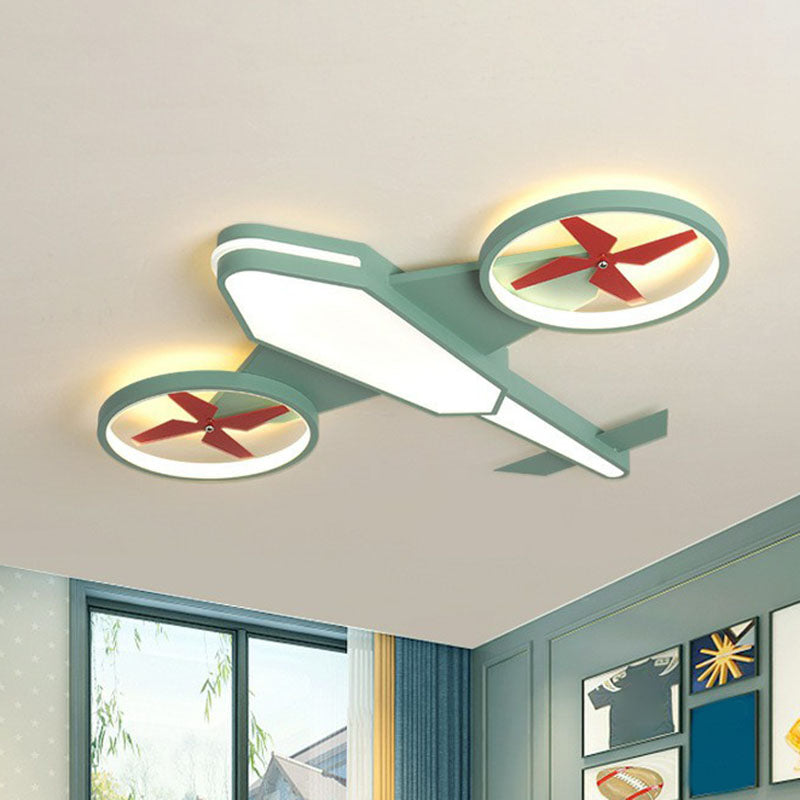 Acrylic Plane Flush Ceiling Light Cartoon LED Flush Mount Lighting Fixture in Warm Light Clearhalo 'Ceiling Lights' 'Close To Ceiling Lights' 'Close to ceiling' 'Flush mount' Lighting' 2252953