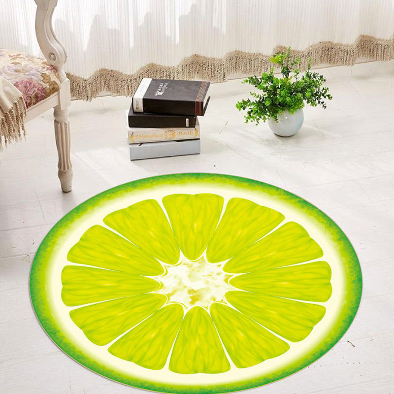 Relaxing Multicolor Plant Rug Synthetics Novelty Area Carpet Pet Friendly Machine Washable Indoor Rug for Decor Lemon Yellow Clearhalo 'Area Rug' 'Rug' 2253860