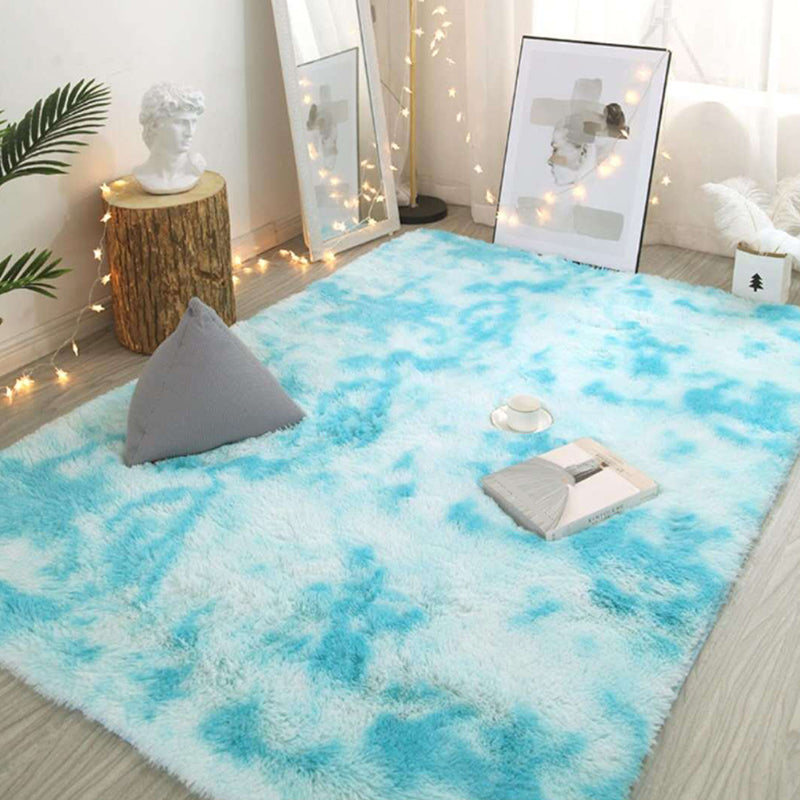 Multi Color Girls Room Rug Modern Tie Dye Rug Polyester Anti-Slip Machine Washable Stain Resistant Rug Sky Blue Clearhalo 'Area Rug' 'Casual' 'Rugs' Rug' 2254055