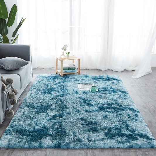 Leisure Multi Color Plain Rug Polypropylene Nordic Indoor Rug Stain Resistant Washable Anti-Slip Rug for Room Peacock Blue Clearhalo 'Area Rug' 'Casual' 'Rugs' Rug' 2254079