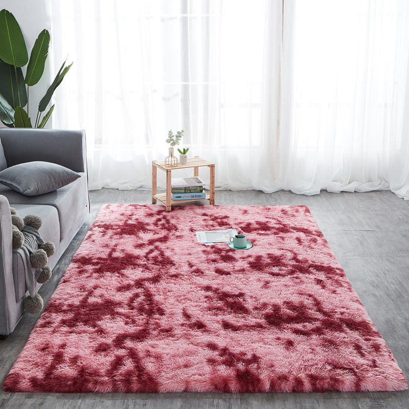 Leisure Multi Color Plain Rug Polypropylene Nordic Indoor Rug Stain Resistant Washable Anti-Slip Rug for Room Dark Red Clearhalo 'Area Rug' 'Casual' 'Rugs' Rug' 2254084