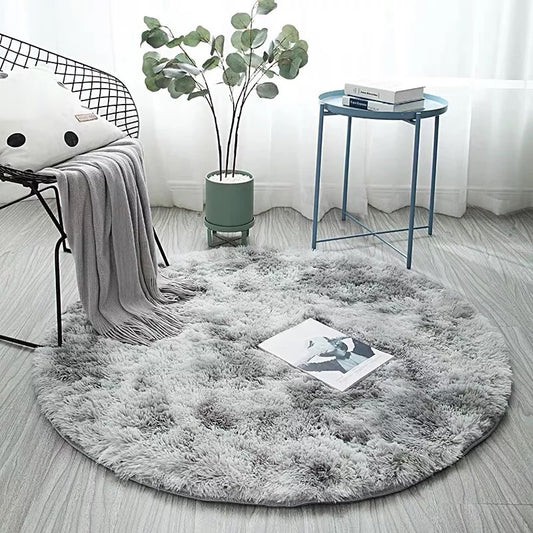 Simplicity Decoration Rug Multi-Colored Tie Dye Carpet Polyester Washable Non-Slip Backing Stain Resistant Rug Light Gray Clearhalo 'Area Rug' 'Casual' 'Rugs' Rug' 2254092