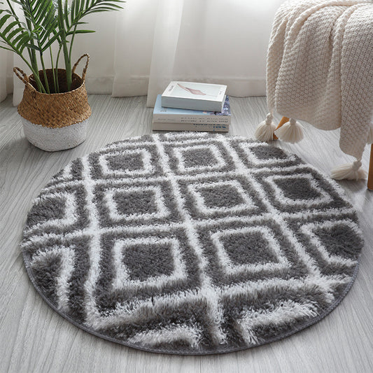 Multicolor Geometric Print Rug Synthetics Relaxing Rug Stain Resistant Non-Slip Backing Washable Rug for Home Dark Gray Clearhalo 'Area Rug' 'Casual' 'Rugs' Rug' 2254113