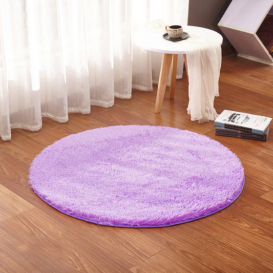 Multi Color Plain Rug Artificial Wool Nordic Area Rug Easy Care Machine Washable Rug for Girls Room Purple Clearhalo 'Area Rug' 'Casual' 'Rugs' Rug' 2254143