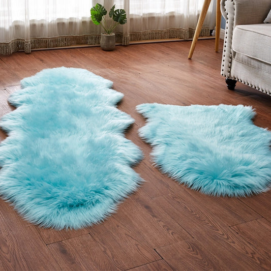 Cute Multicolor Casual Rug Fluffy Solid Color Carpet Machine Washable Pet-Friendly Non-Slip Rug for Girls Room Blue Clearhalo 'Area Rug' 'Casual' 'Rugs' Rug' 2256573