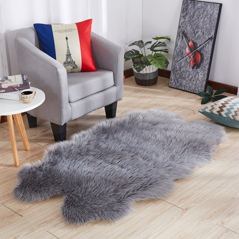 Scandinavian Solid Color Rug Multi Color Plush Carpet Non-Slip Machine Washable Stain Resistant Rug for Living Room Grey Clearhalo 'Area Rug' 'Casual' 'Rugs' Rug' 2256590