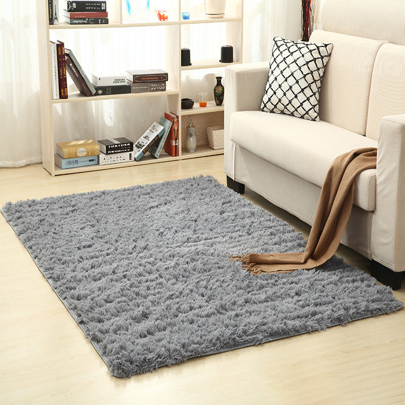 Rug Faux Wool Solid Color Rug Anti-Slip Backing Washable Rug for Home Clearhalo 'Area Rug' 'Casual' 'Rugs' Rug' 2257558