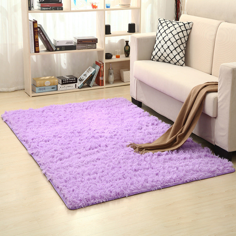 Rug Faux Wool Solid Color Rug Anti-Slip Backing Washable Rug for Home Purple Clearhalo 'Area Rug' 'Casual' 'Rugs' Rug' 2257564